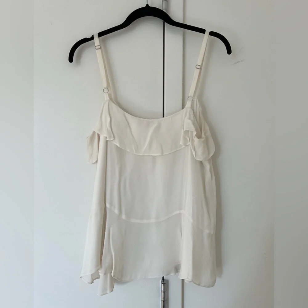 Parker Ruffle Silk Cami - Picture 2 of 5